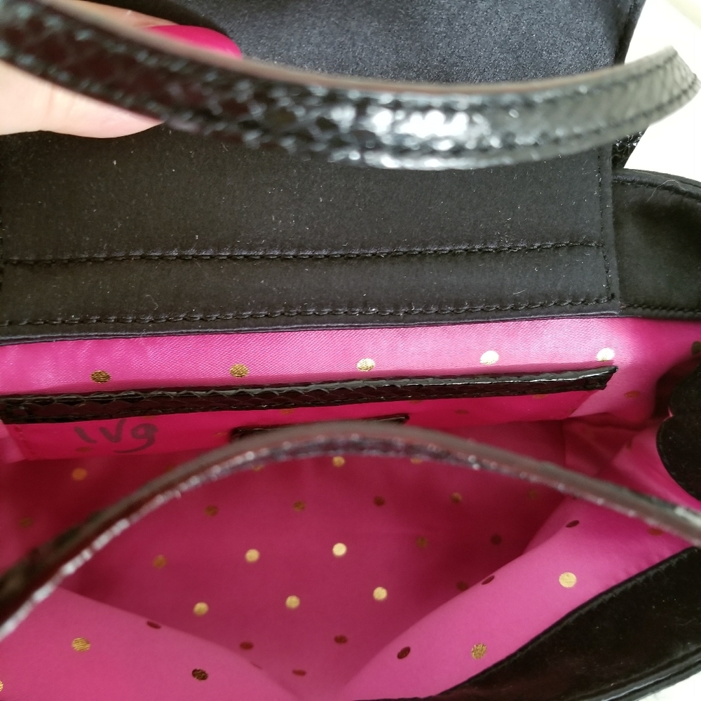 KATE SPADE VINTAGE BLACK SATIN PURSE NEW! - Picture 8 of 9